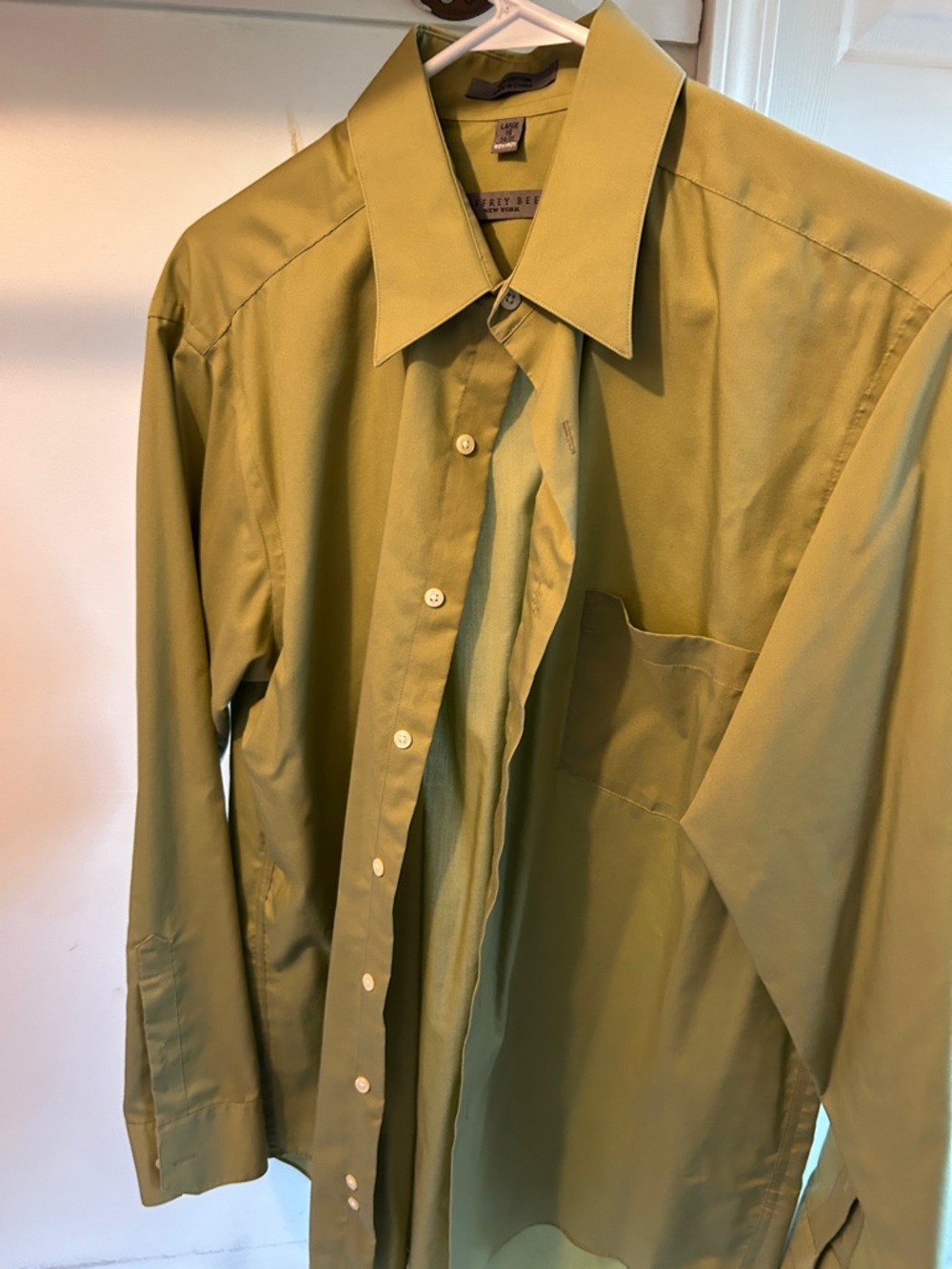 Men's Olive Green Dress Shirt